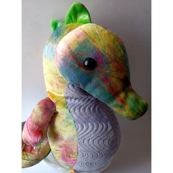 2012 Build-A-Bear Tie-Dye Seahorse 18" Rainbow Plush BABW EUC - Picture 4 of 16